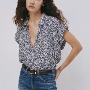 Nili Lotan Floral Normandy Blouse